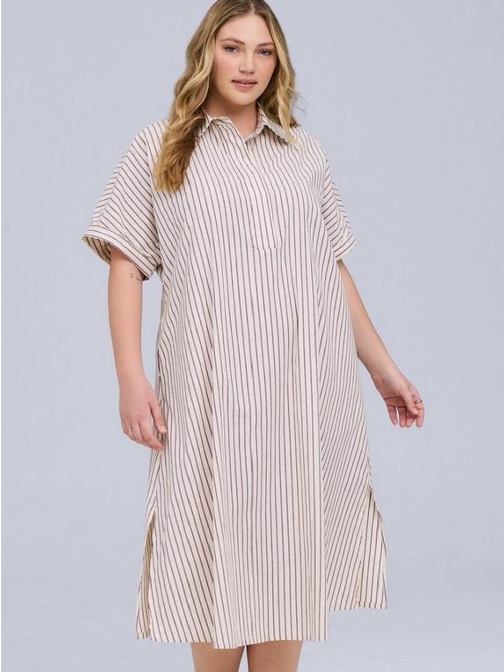 Torrid Belle Isle Midi Popover Dolman Dress